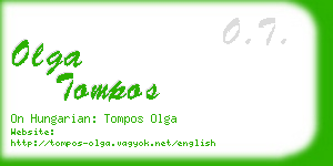 olga tompos business card